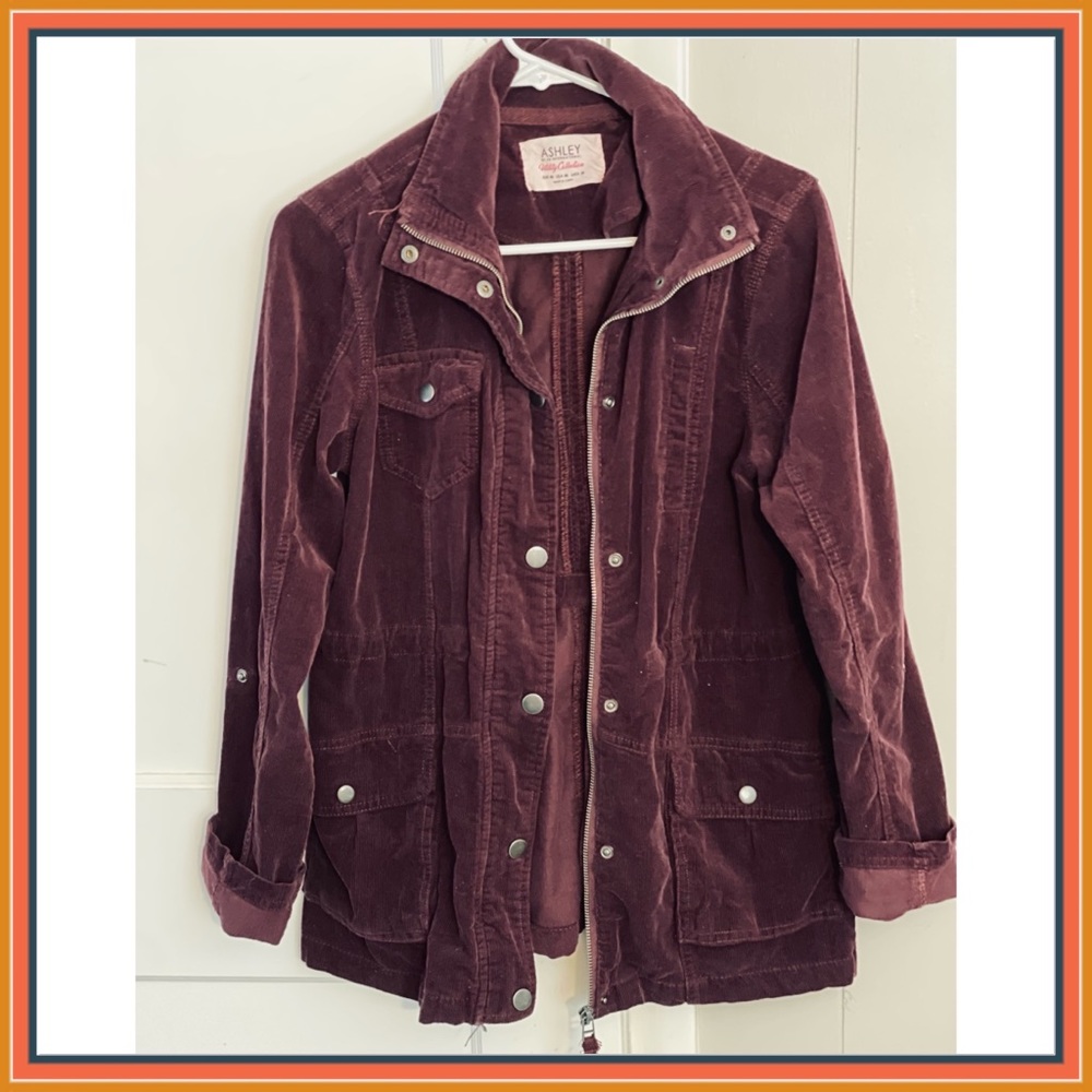 Ashley By 26 International Corduroy Utility Jacket, Size Med